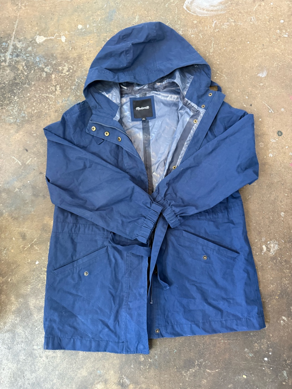 Madewell Deep Blue Trench Coat